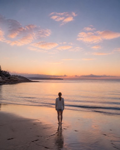 A quiet sunrise over the sea